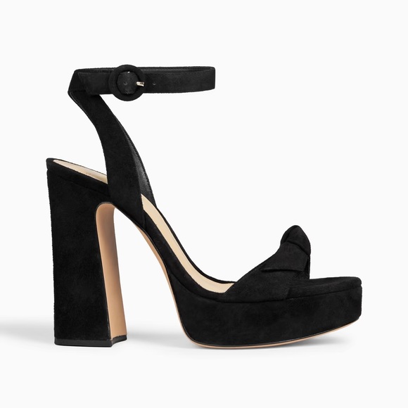 Alexandre Birman Shoes - Clarita 120 bow-detailed suede platform sandals Size 37.5